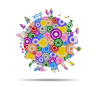 World circles icon vector イラスト素材