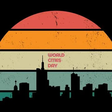 World cities day Stock Illustration