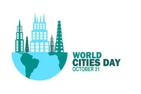 World Cities Day Vector Illustration Illustrazione stock