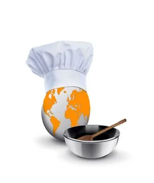 World class chef with spatula and bowl Stock Illustration