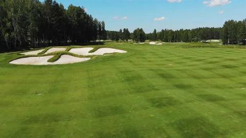 World-class golf course at summer, aerial view, 4K resolution Stock-Footage 134811271