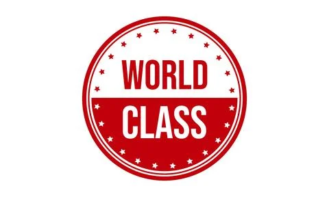 World Class Rubber Stamp Seal Vector Stock Illustration