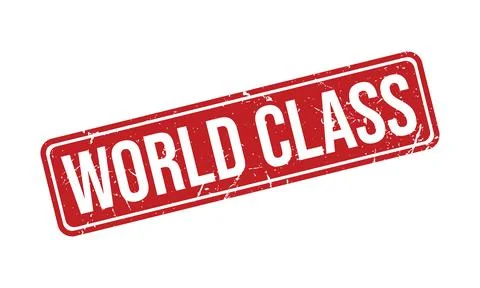 World Class Rubber Stamp Seal Vector Stock Illustration