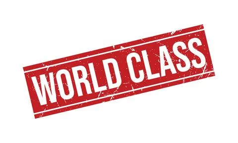 World Class Rubber Stamp Seal Vector Stock Illustration