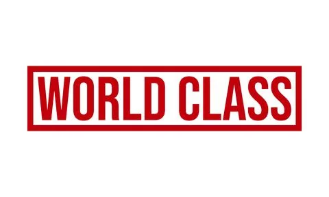World Class Rubber Stamp Seal Vector Stock Illustration