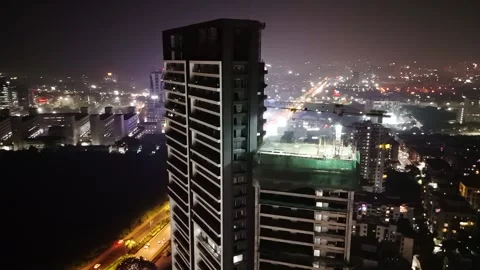 World Class Town Drone View After Sundown Stock-Footage 292102818