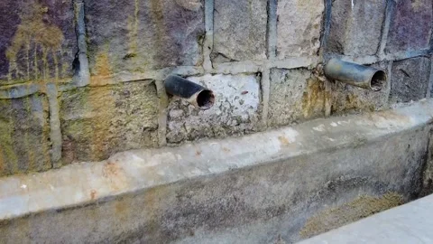 World climate change, drought, decrease in clean water resources, a fountain  库存影片 166322618