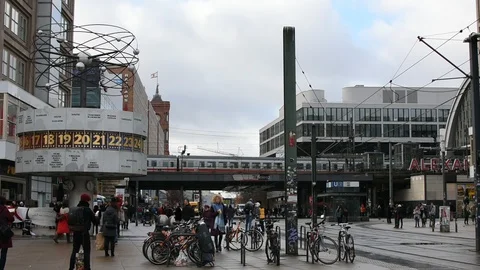 The World Clock in Alexanderplatz, Berlin Stock Footage 101061285