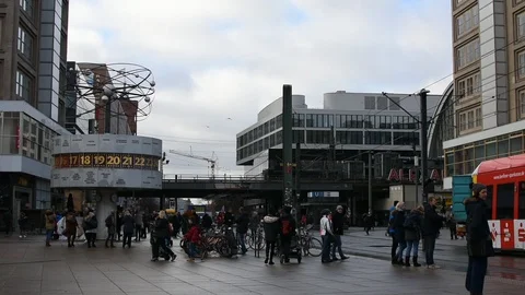 The World Clock in Alexanderplatz, Berlin Stock Footage 101061300