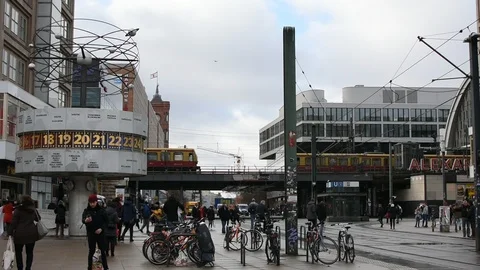 The World Clock in Alexanderplatz, Berlin Stock Footage 101061433