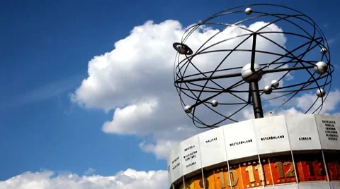 World clock berlin Stock Footage 8679428