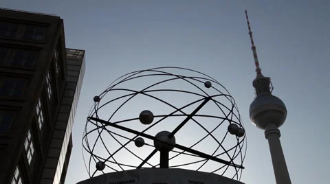World Clock in Berlin Stock-Footage 36904812