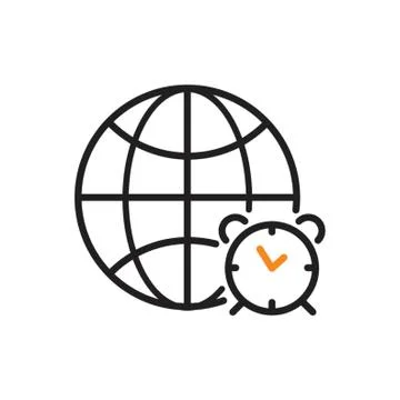 World clock icon Stock-Illustration