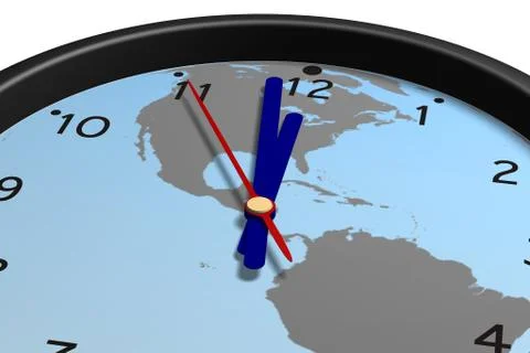 World clock Stock Illustration
