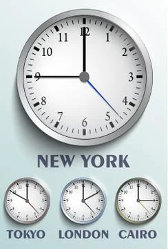 World clock Stock Illustration