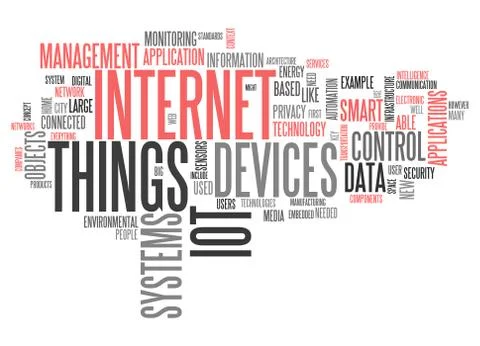 World Cloud Internet Of Things Stock-Illustration