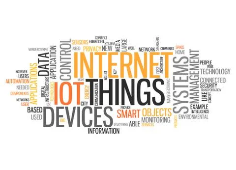 World Cloud Internet Of Things Stock Illustration