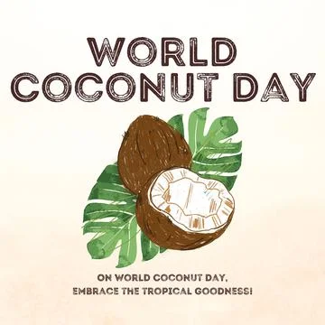 World Coconut Day Illustrazione stock