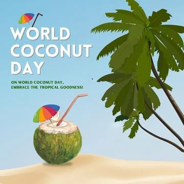 World Coconut Day Illustrazione stock