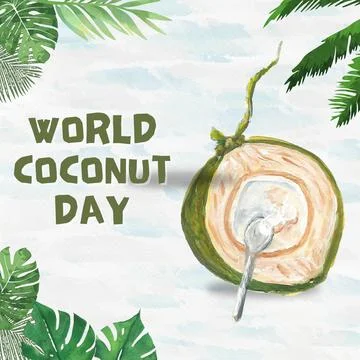World Coconut Day Illustrazione stock