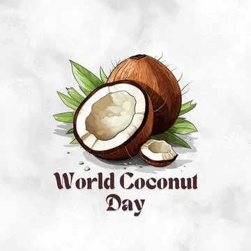 World Coconut Day Illustrazione stock