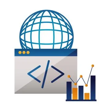 World code chart website Illustrazione stock