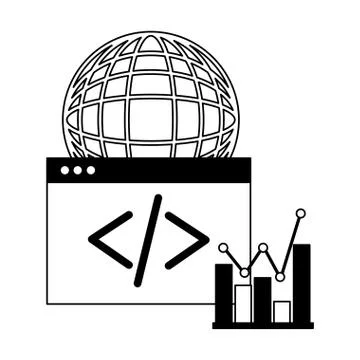 World code chart website Illustrazione stock