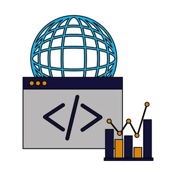 World code chart website Stock Illustration