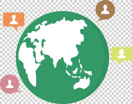 World with colorful bubble chat イラスト素材
