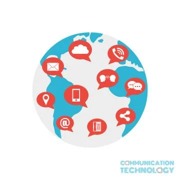 World of communication Stock Illustration