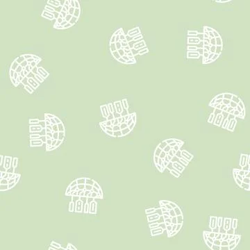 World communication line vector seamless pattern Stock Illustration