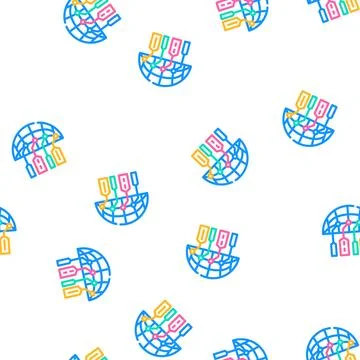 World communication vector seamless pattern Stock Illustration