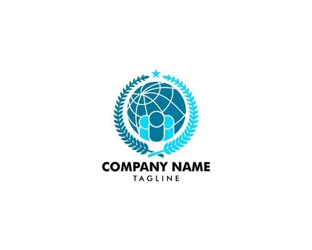 World Community vector logo design elements Illustrazione stock