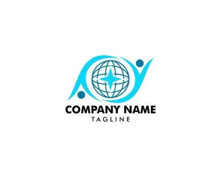 World Community vector logo design elements Stock Illustration