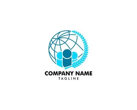 World Community vector logo design elements Stock Illustration