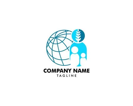 World Community vector logo design elements Stock Illustration