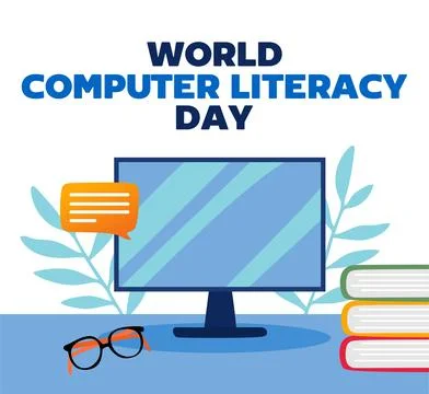 World computer literacy day for better computer literacy イラスト素材