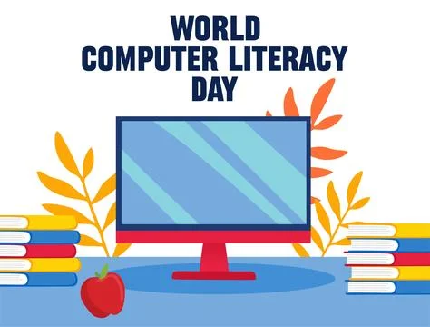 World computer literacy day for better computer literacy イラスト素材