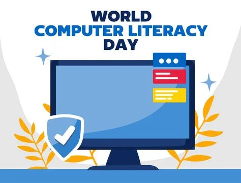 World computer literacy day for better computer literacy イラスト素材