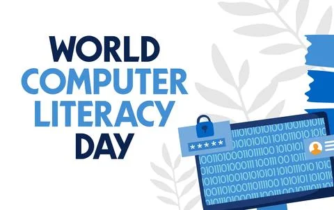 World computer literacy day for better computer literacy イラスト素材