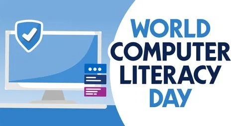 World computer literacy day for better computer literacy Stock Illustration