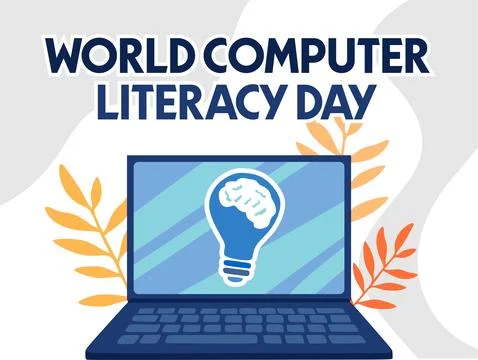 World computer literacy day for better computer literacy イラスト素材