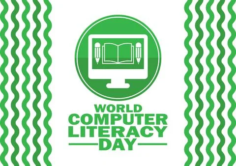 World Computer Literacy Day 스톡 일러스트