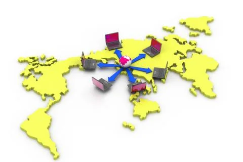 World Computer network Stock Illustration
