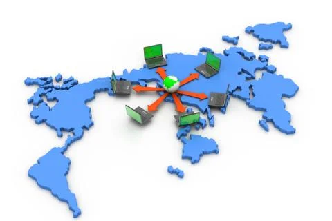 World Computer network Stock Illustration
