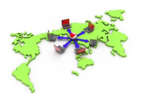 World Computer network Stock Illustration