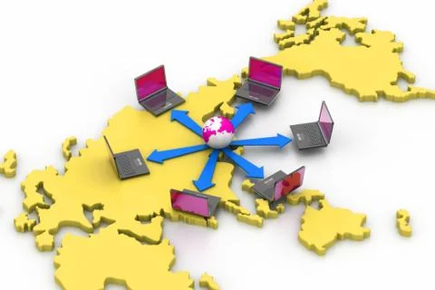 World Computer network Stock Illustration