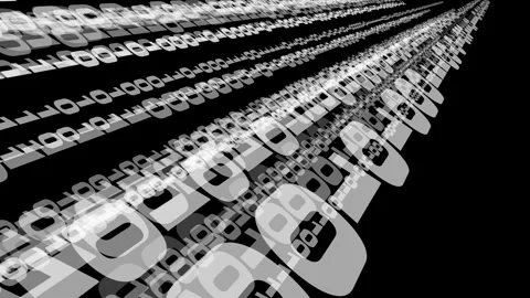 The world of computing and software development revolves around binary code Video stock 252077694