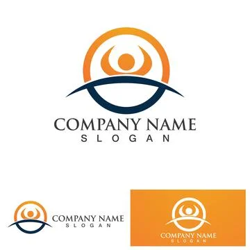 World comunity logo with people and globe illustration design vector. Stock-Illustration