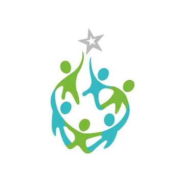 World comunity logo with people and globe design vector pro logo 스톡 일러스트